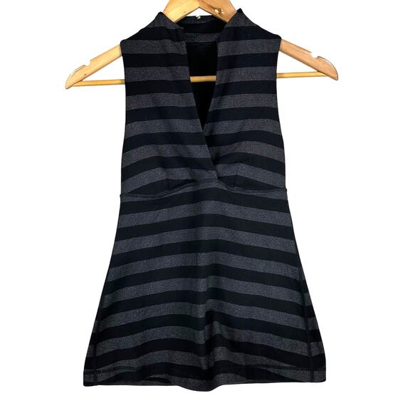 Lululemon Whisper Tank Black Micro Macro Stripe Women's Size 6 Good Condition - Picture 2 of 7